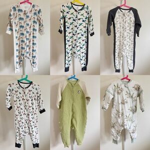Bundle of 7 Baby Footed Pajamas - Animal & Nature Prints